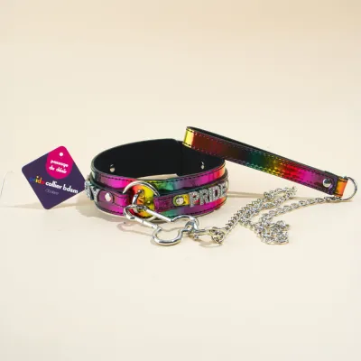 Collier et laisse Pride
