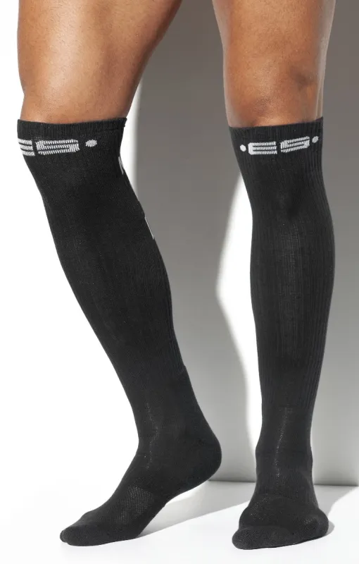 Chaussettes hautes NEVER BACK DOWN Noires