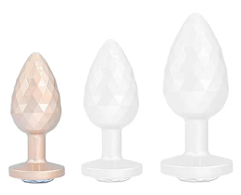 Plug Bijou IKONIK DIAMOND S 6 x 2.7cm Beige