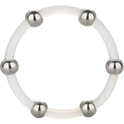 Anneau Pénien Silicone Perlé Acier XL - Calexotics