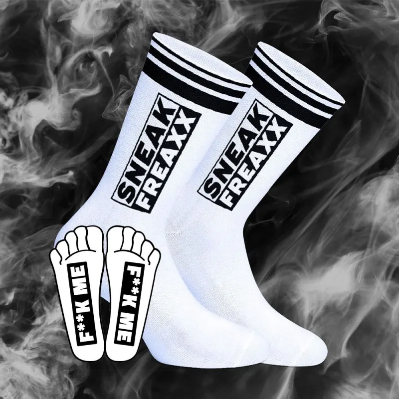 Chaussettes FUCK ME Blanc-Noir