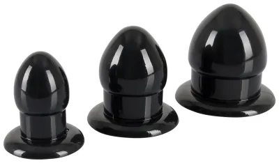Lot de 3 plugs MINI FAT Noir
