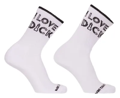 Barcode Berlin Chaussettes I LOVE DICK Blanches
