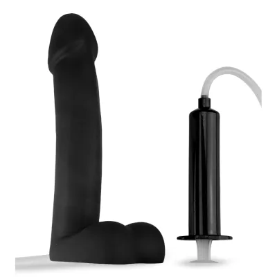 Gode godemichet éjaculateur avec seringue Wilson gode vaginal ou anal homme ou femme - Noir