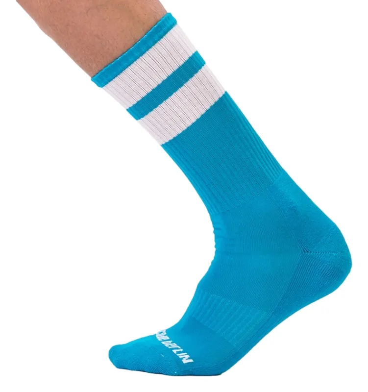 Barcode Berlin Chaussettes GYM SOCKS Bleu ciel-Blanc
