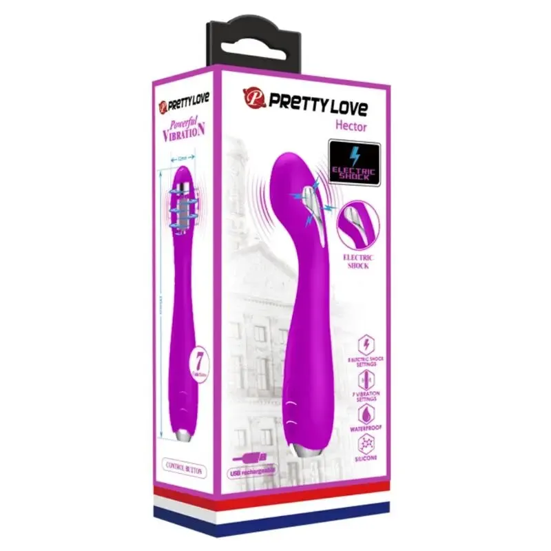 Vibrateur Électrochoc Rechargeable Hector Violet - Pretty Love