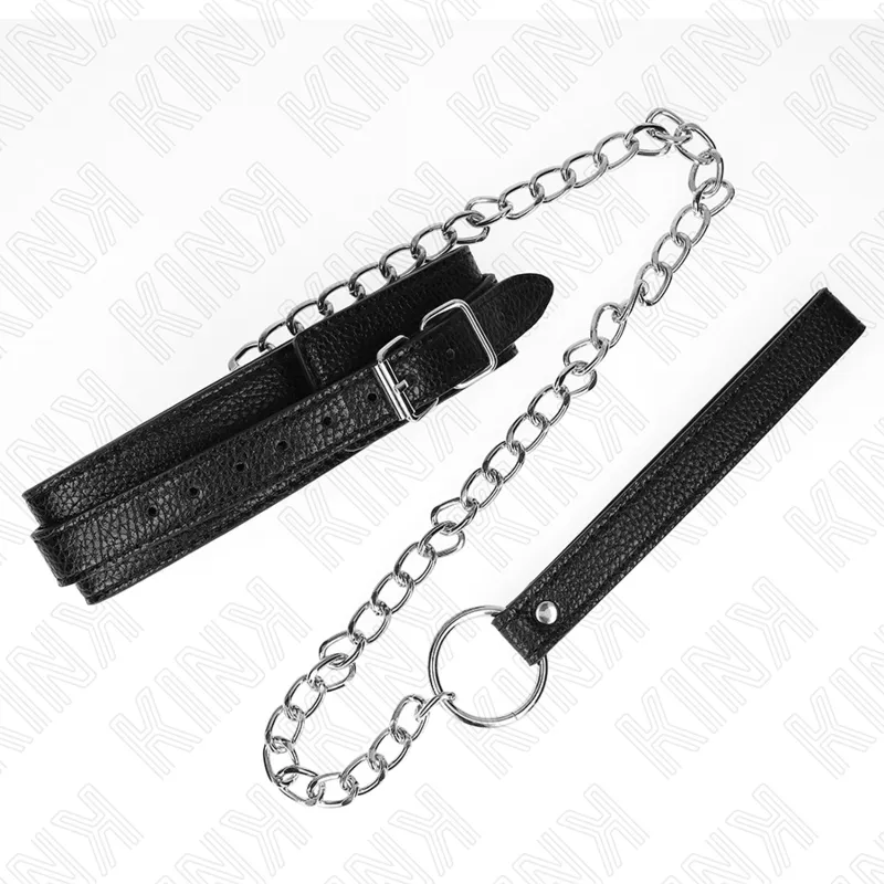Collier BDSM Motif Serpent avec Laisse 65 cm - KINK
