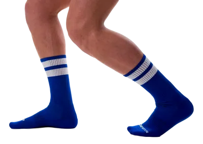 Chaussettes GYM SOCKS Bleu-Blanc