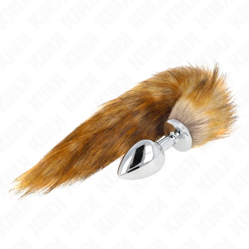 Plug Anal avec Queue de Renard Synthétique Marron 40 cm - KINK