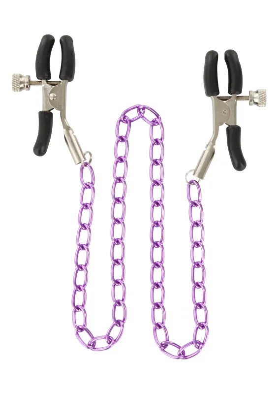 Pinces pour tétons NIPPLE CHAIN PURPLE
