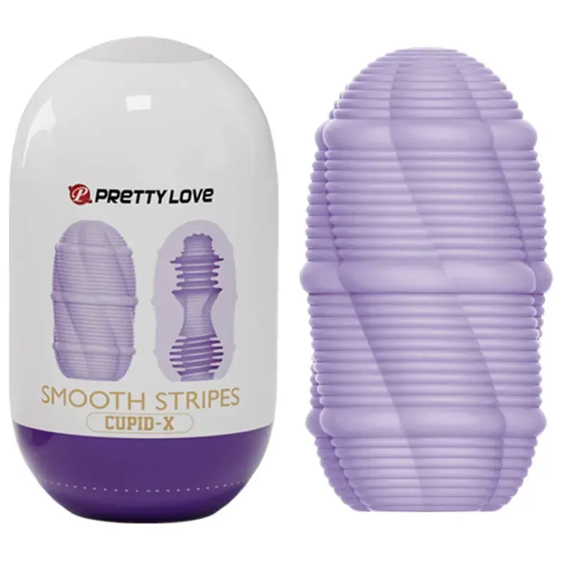 Masturbateur Oeuf Cupid Rayures Lisses - Pretty Love
