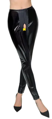 Black Level Legging VINYL CROTCH Noir