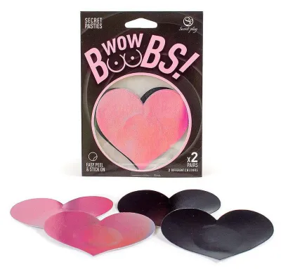 Secret Play Cache-Tétons WOW BOOBS HEART Bicolores