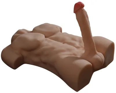 Masturbateur Buste et Pénis articulé TORSO MAN Sexe de 20cm