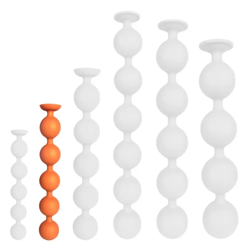 Chapelet anal BULBY BUTT M 30 x 4.7 cm Orange