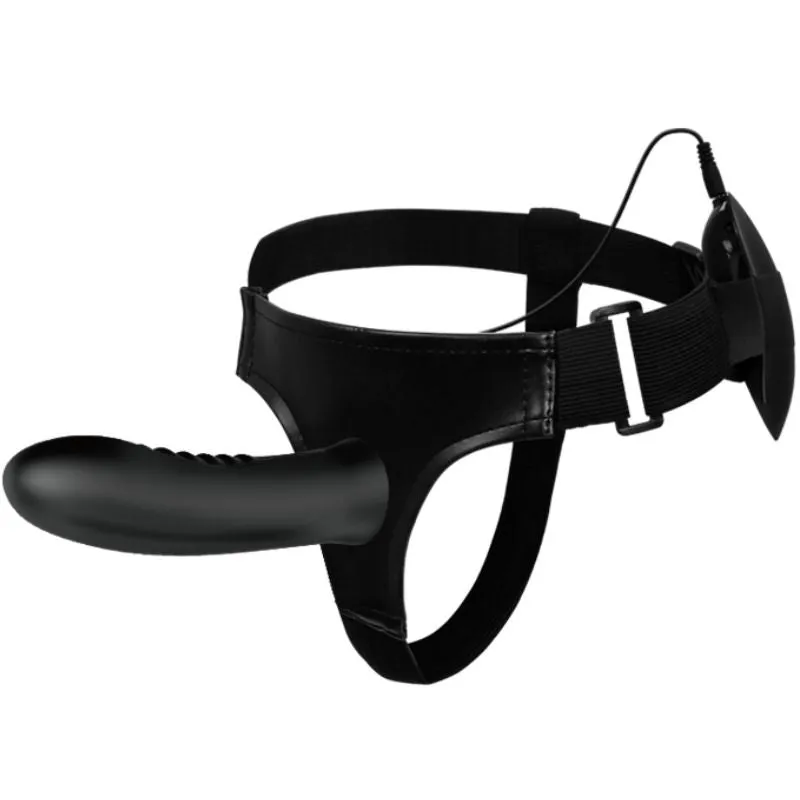 Gode Ceinture Vibrant Creux Noir 18,5 cm - Pretty Love