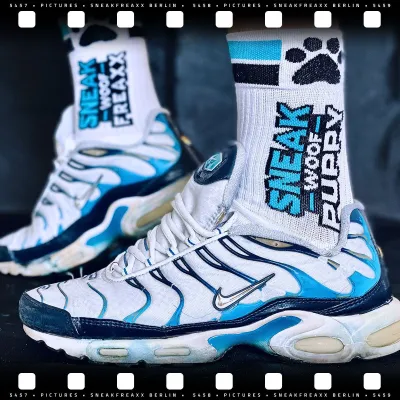SneakFreaxx Chaussettes SNEAK WOOF PUPPY Bleu
