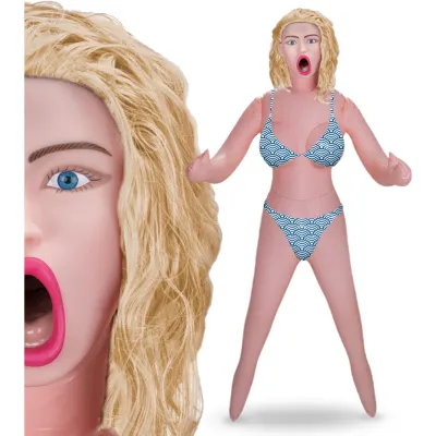 Poupée gonflable vibrante blonde Lisa
