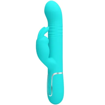 Vibromasseur Rabbit Coale Multifonction 4 en 1 Bleu - Pretty Love