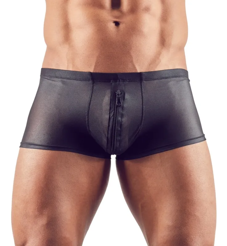 Shorty sexy à zip HILEO Noir