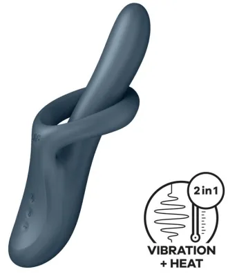 Vibro Rabbit HEAT FLEX 4 7 x 3 cm Gris