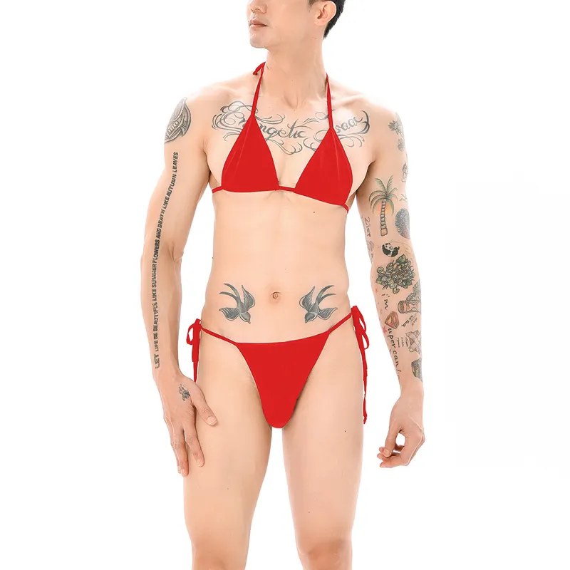 Ensemble Mankini SUMIRO 2 Pièces Rouge