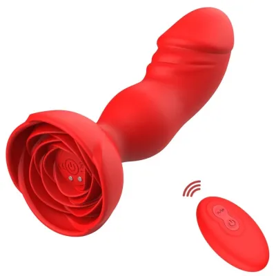 Plug vibrant ROSY JULIET 10 x 3.5cm Rouge