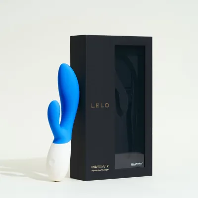 Rabbit Ina Wave 2 de Lelo - 20 cm Bleu