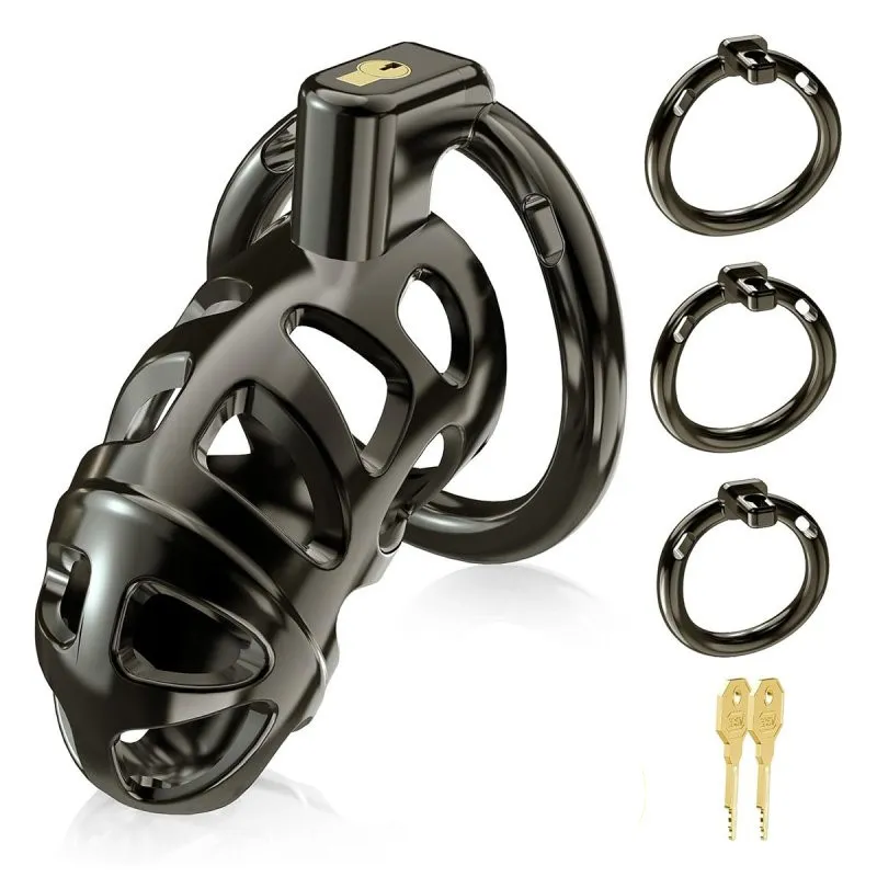 Cage de chasteté en métal VERY LOCK 10.5 x 3.5 cm Noire