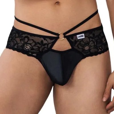 CandyMan String Dentelle à Lacets ATARGIS Noir