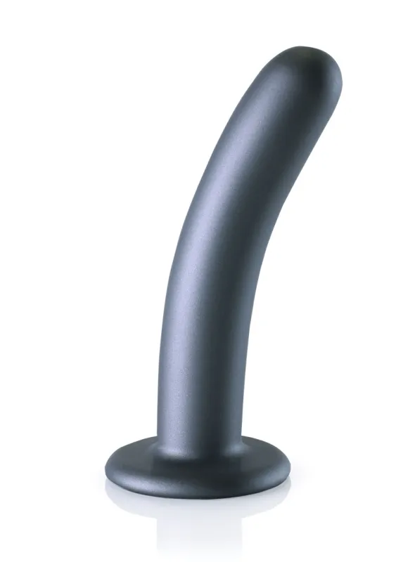 Plug en silicone SMOOTH G-SPOT M 14.5 x 3cm Gris