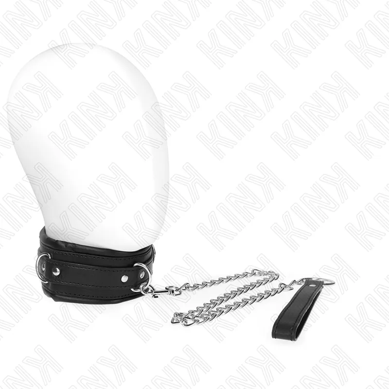 Collier BDSM Lourd avec Laisse 65cm Réglable - KINK