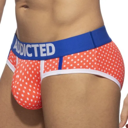 Addicted Slip de bain STARS Orange-Bleu