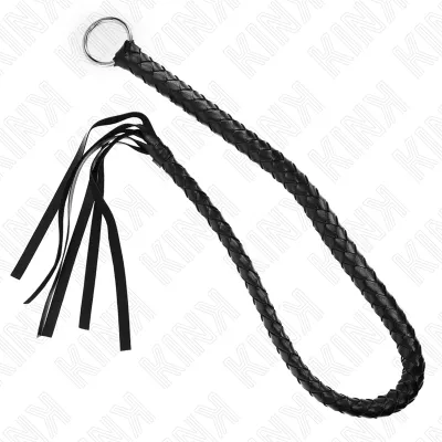 Fouet BullWhip BDSM avec anneau noir 65 cm - Kink