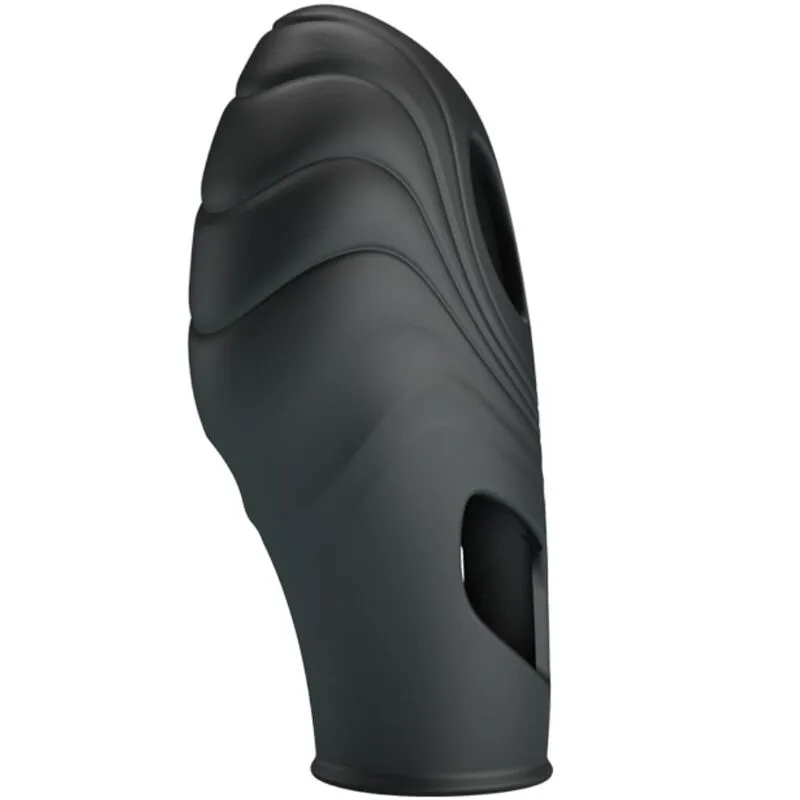 Stimulateur Doigt Vibrant Silicone Noir - Pretty Love