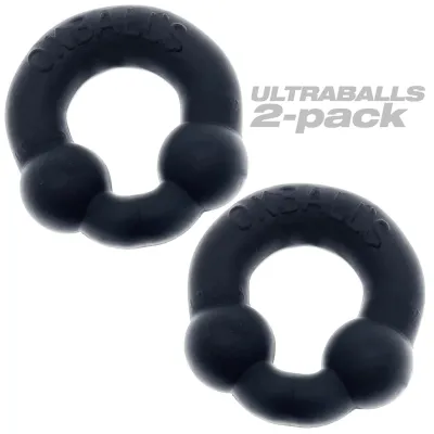 Pack Anneaux péniens Silicone ULTRABALLS Oxballs Noirs
