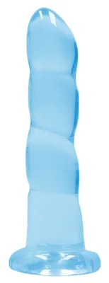Gode TWIST CRYSTAL RealRock 16 x 4cm Bleu