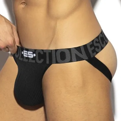 ES Collection Jockstrap RIB Noir