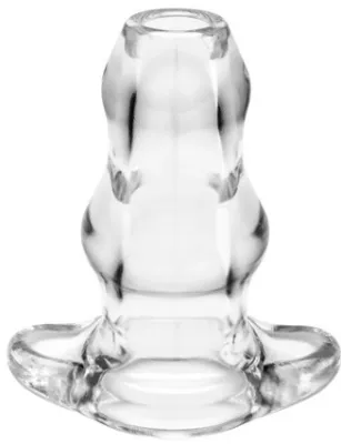 Double Tunnel Plug Extra-Large 14 x 7.8 cm Transparent