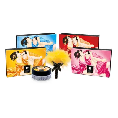 Coffret poudre de massage comestible Shunga -   Fraise - Vin pétillant