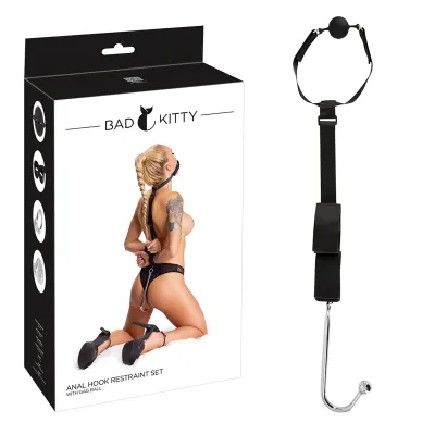 Kit Bondage Bâillon Menottes Crochet Anal