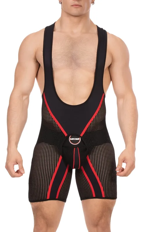 Barcode Berlin Body Backless KRISH Noir-Rouge