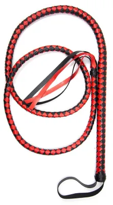 Long Fouet WHIP DUO 190cm Noir-Rouge