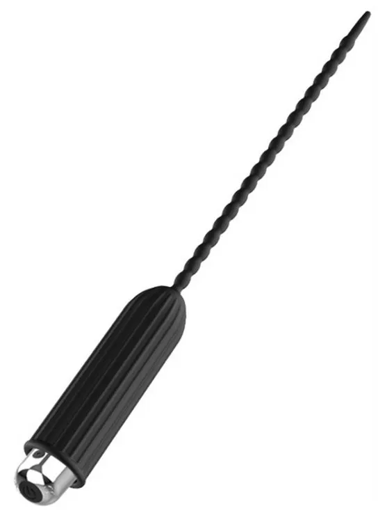 Tige d'urètre vibrante en silicone THREAD 15cm - Diamètre 5mm