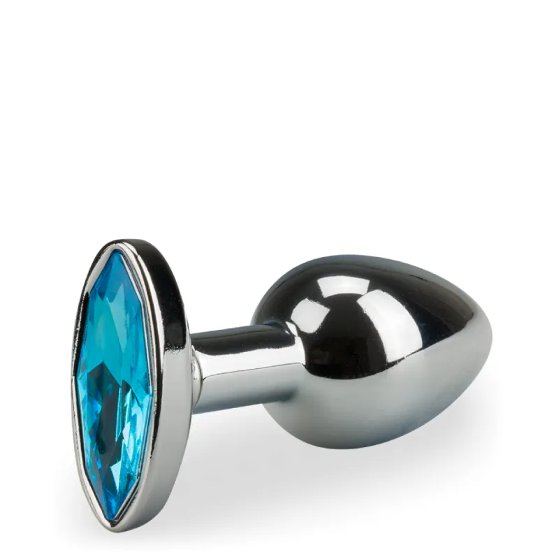 Bijou anal en métal strass ovale