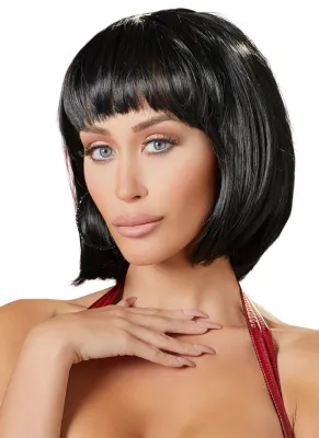 Perruque Cheveux Courts Bob Noirs