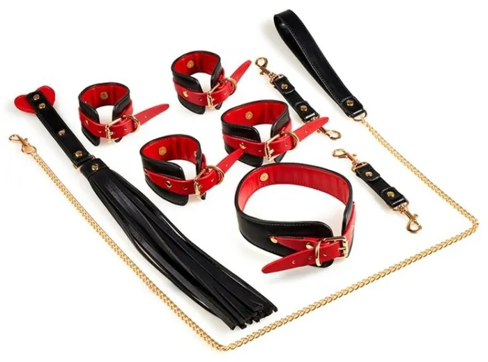 Coffret Bondage SM NAUGHTY Noir-Rouge