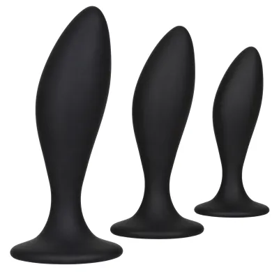 Lot de 3 plugs en silicone CURVE KIT Noirs