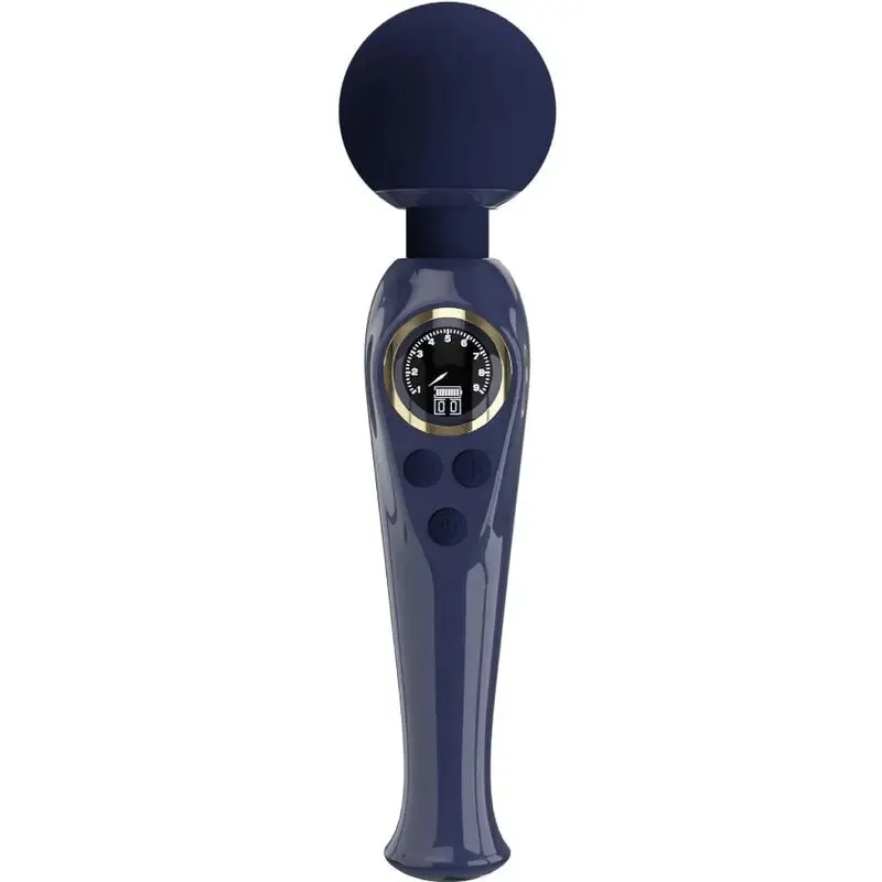 Stimulateur Wand Skyler 10 Modes de Vibration Bleu - Pretty Love