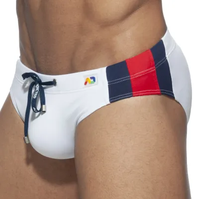 Slip de bain STRIPES BASIC Blanc